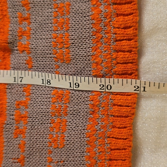 Free People Vibrant Orange and Beige Knit Cardigan - Picture 12 of 14